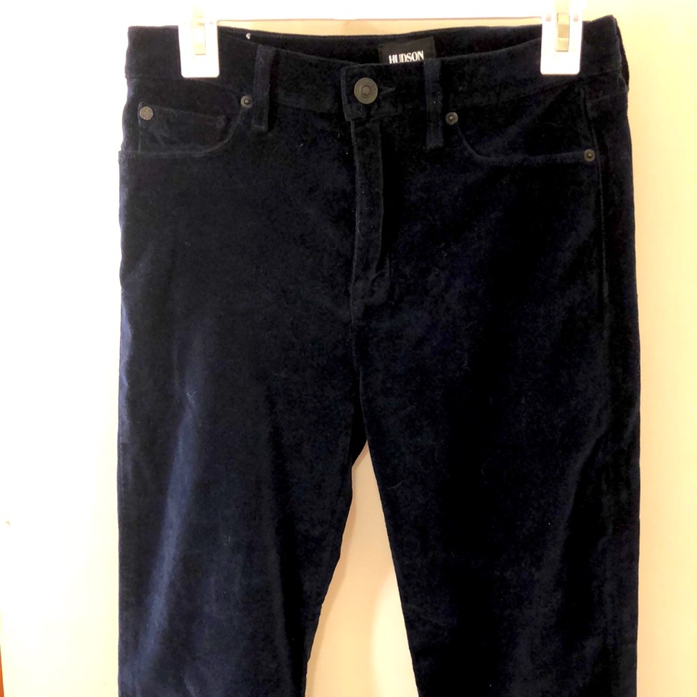 Hudson high rise, cropped boot velvet pants